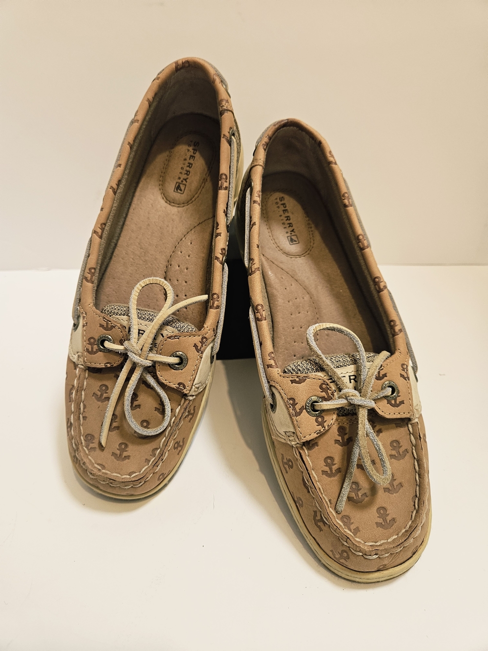 Sperry Bluefish Angelfish Anchor Boat Shoes Women's 8.5M Leather STS90083